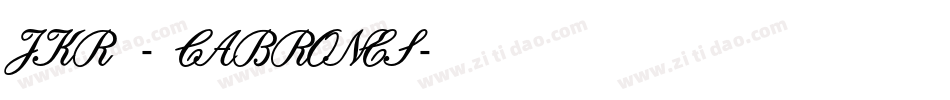 JKR - CABRONES字体转换